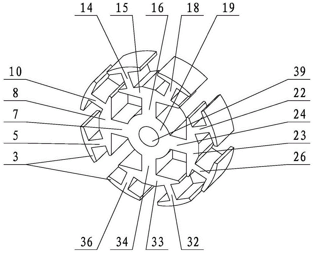 Split pole-changing variable-speed outer rotor asynchronous motor