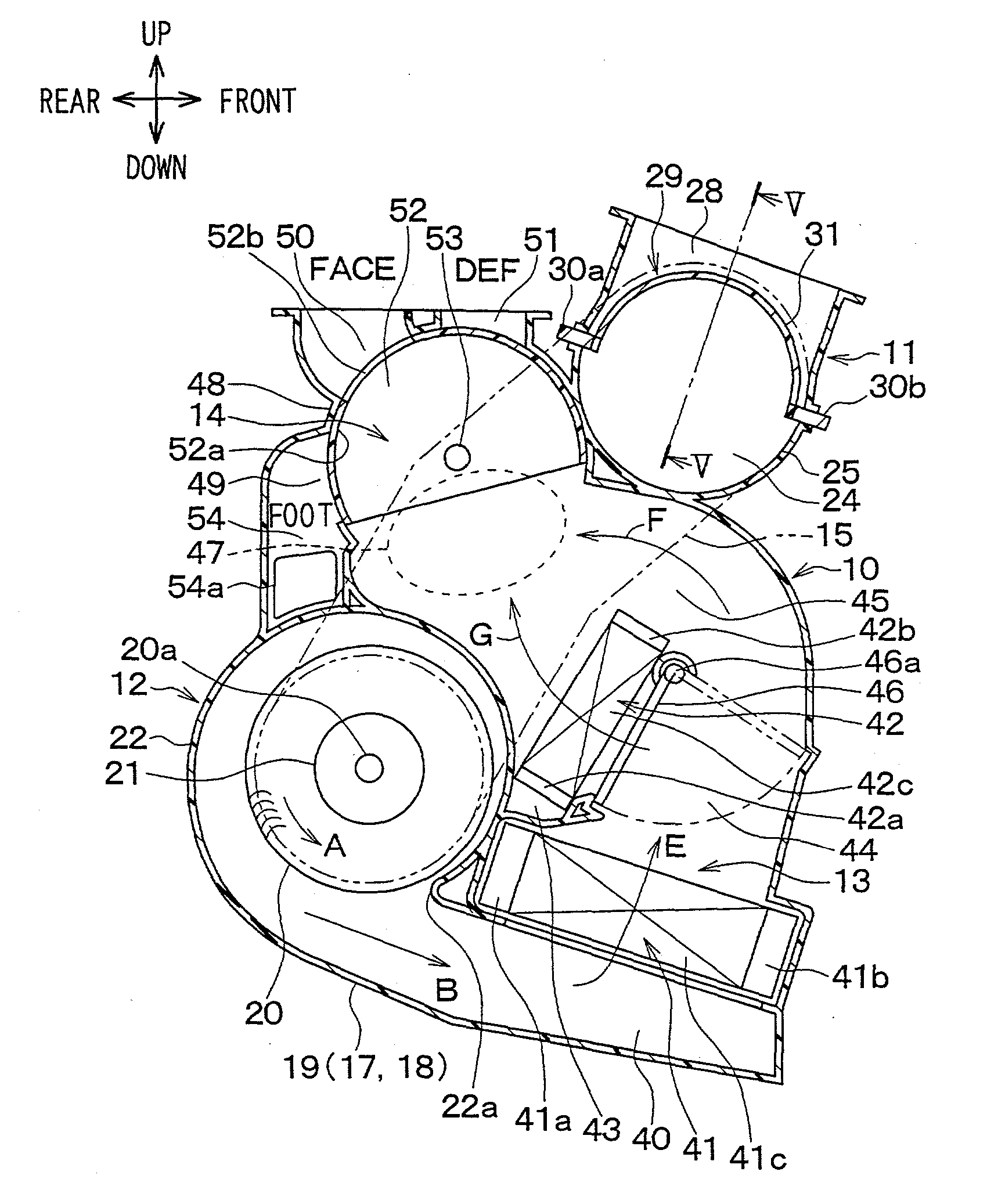 Air conditioner for vehicles with right steering wheel and left steering wheel