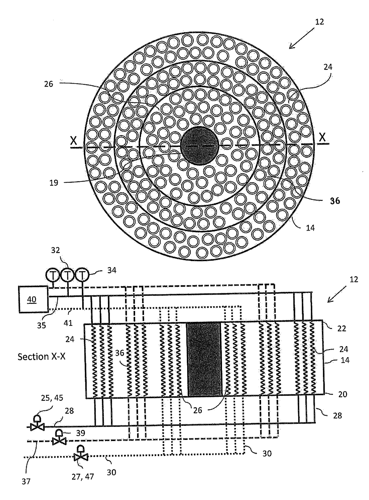 Main heat exchanger and a process for cooling a tube side stream