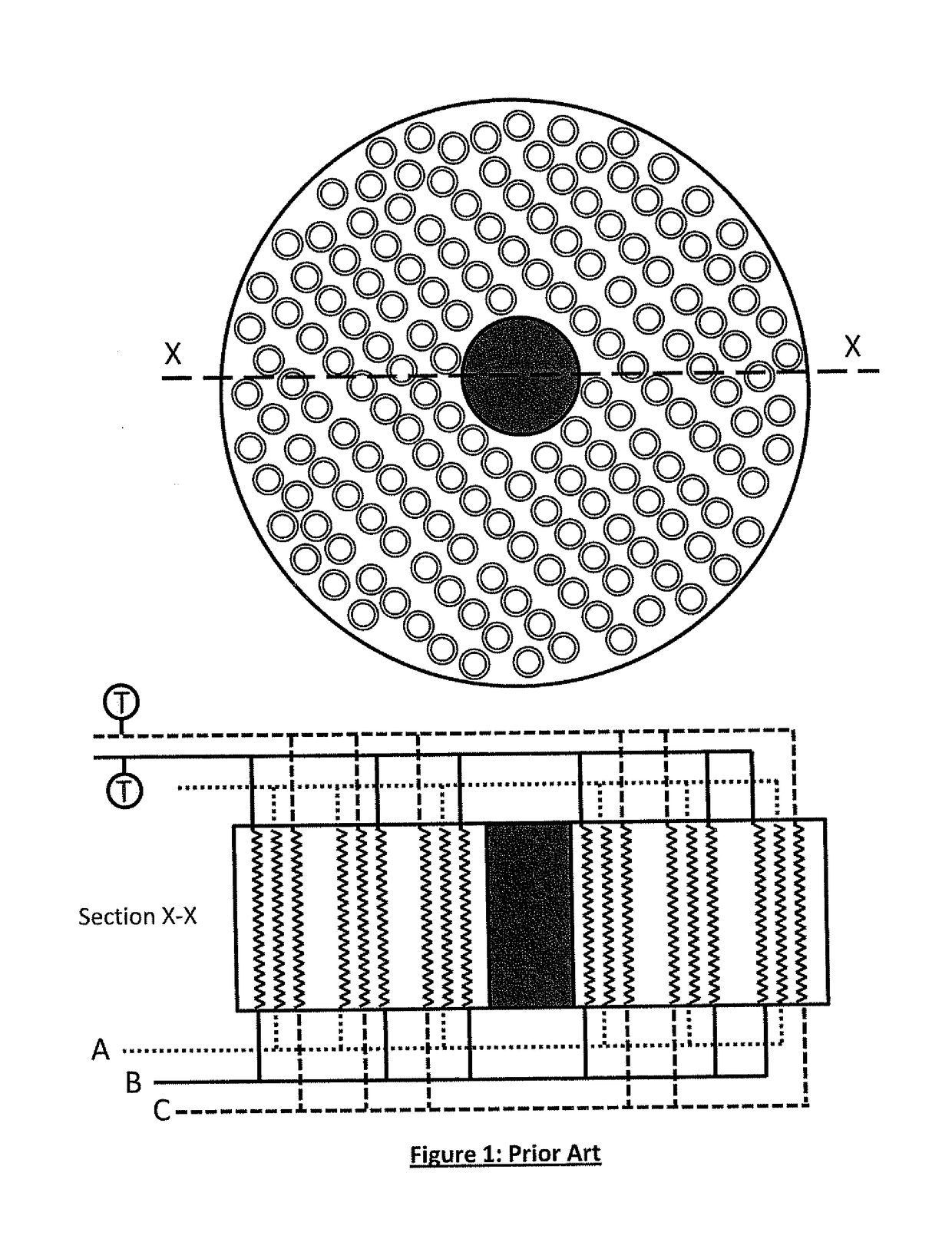 Main heat exchanger and a process for cooling a tube side stream