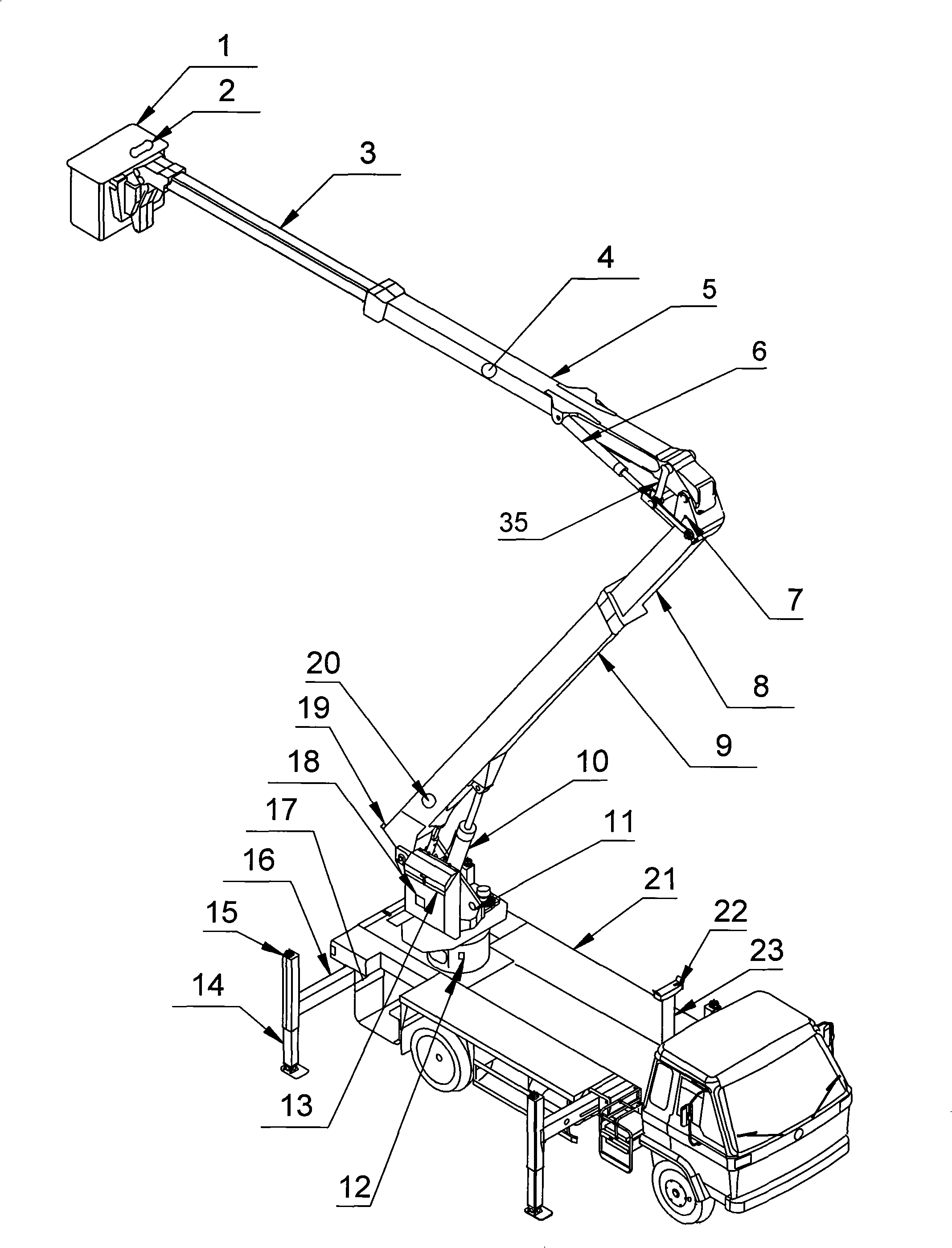 Intelligence control system for aerial platform, aerial platform and control method thereof