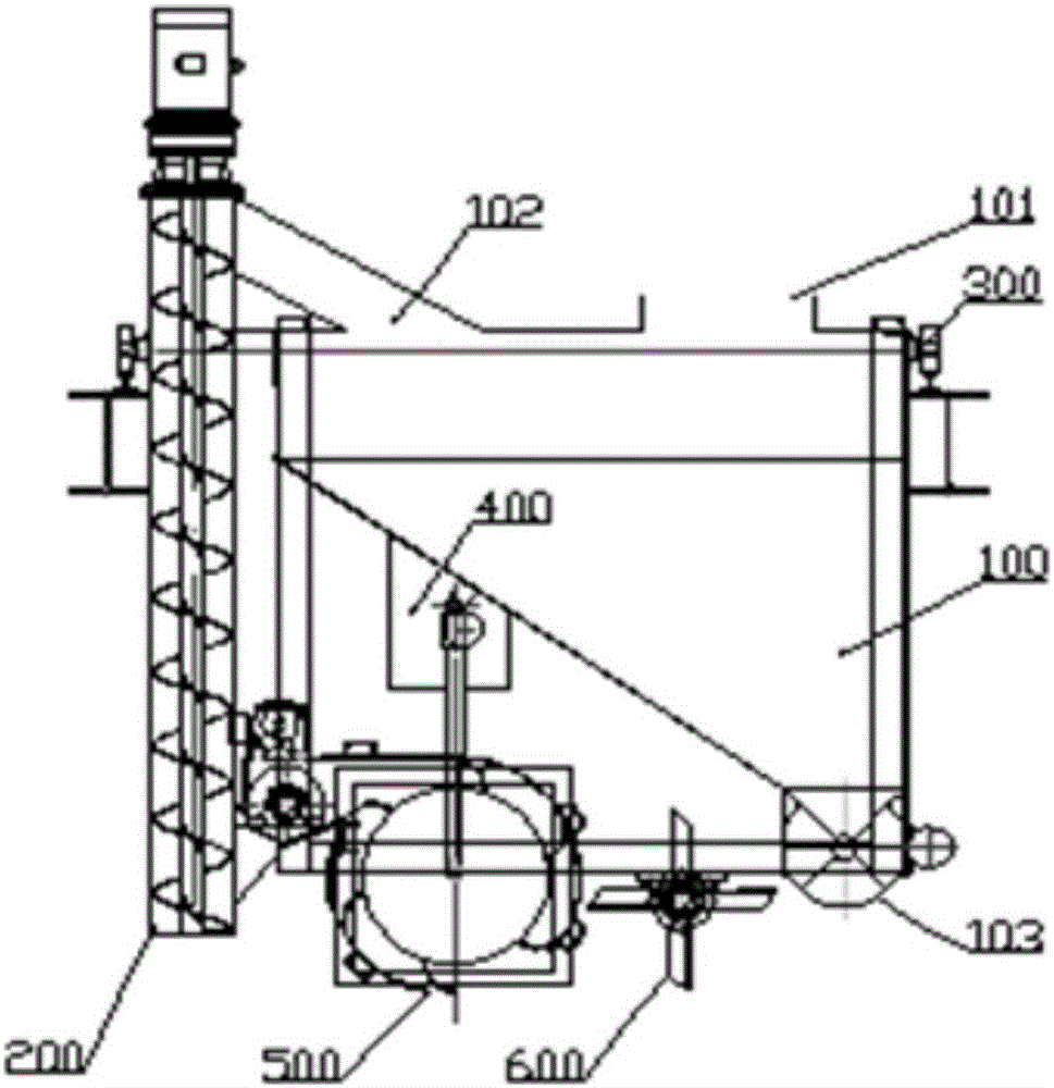 Intelligent material distributing, turning and material collecting system of sludge drying room