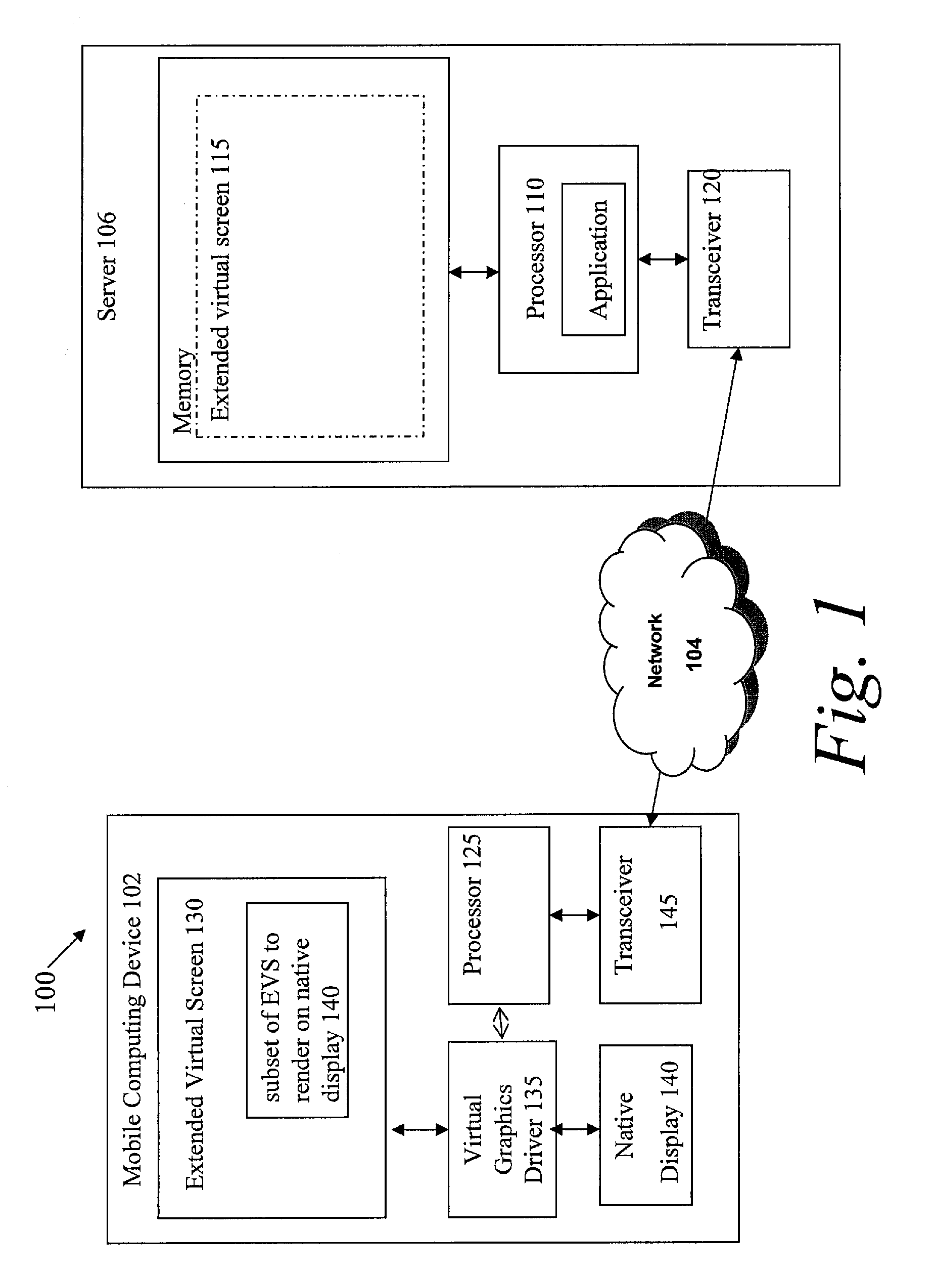 Panning a native display on a mobile computing device to a window, interpreting a gesture-based instruction to scroll contents of the window, and wrapping text on the window