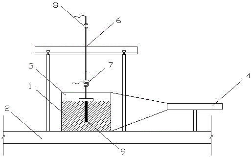 A visualization test device and method of soil displacement field during pile sinking