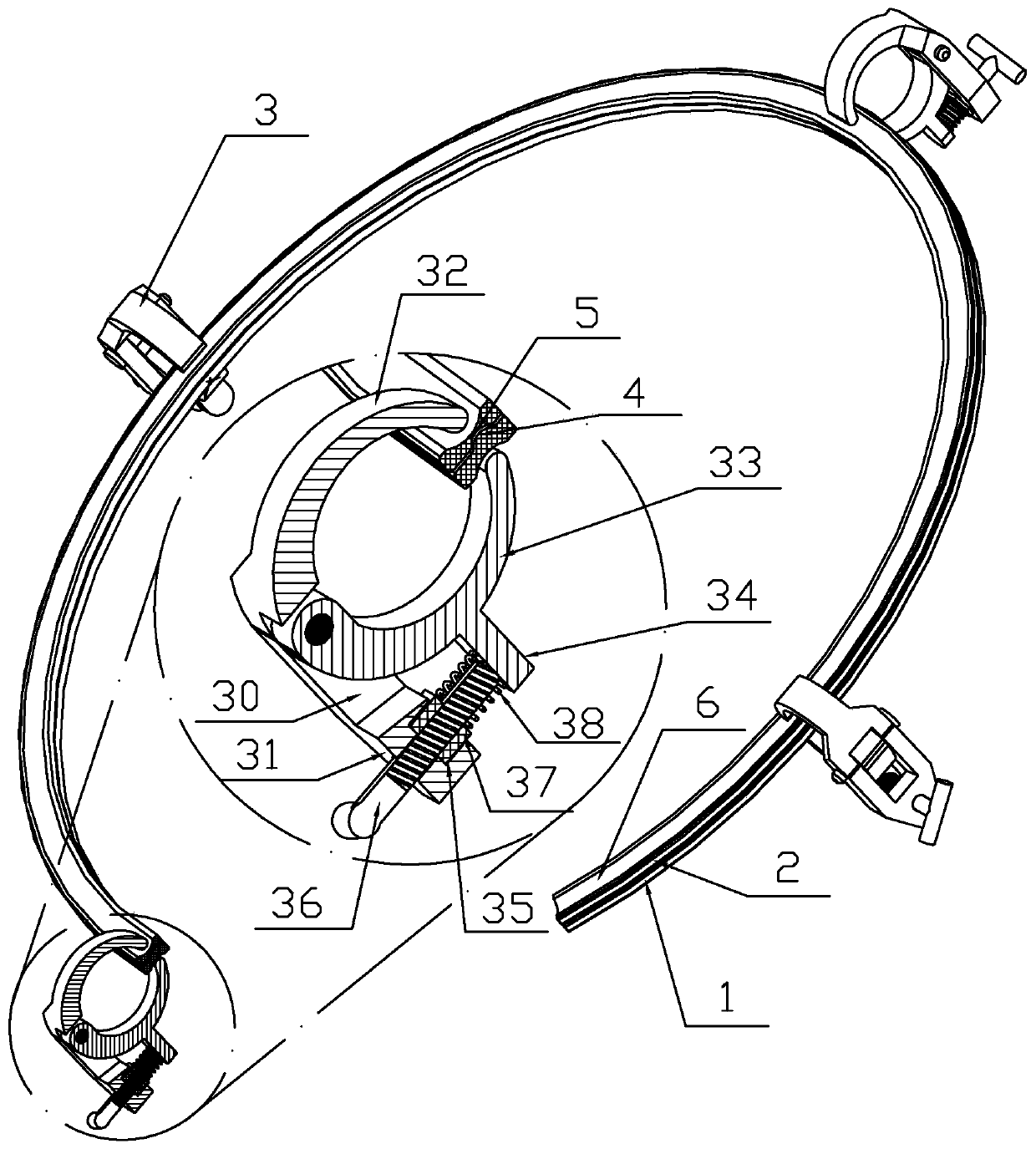 Lossless composite connecting device for positive pressure hair dryer or negative pressure hair dryer for mine