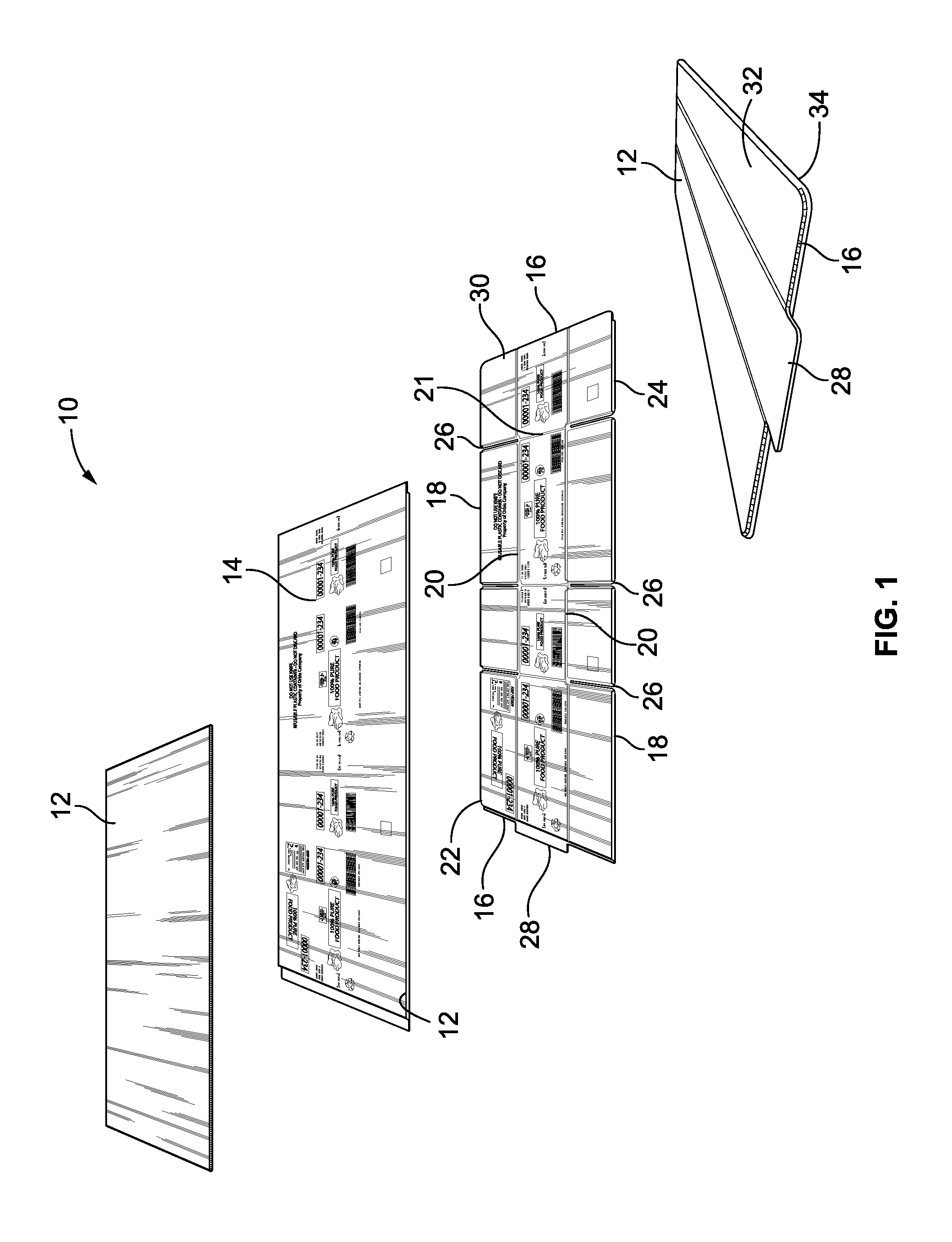Process for Forming Plastic Corrugated Container and Intermediary Blank