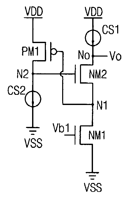 Regulated cascode circuits and CMOS analog circuits include the same