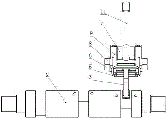 Crankshaft and connecting rod mechanism of guide bar of warp knitting machine with single needle bed