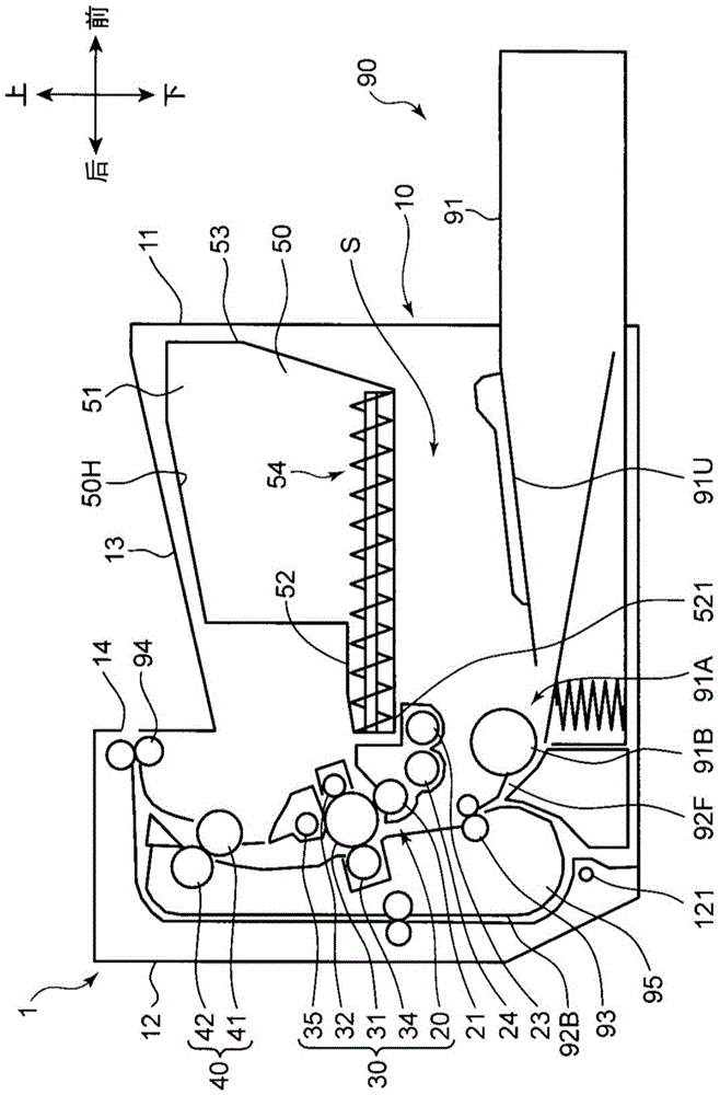 Developing device and image forming device