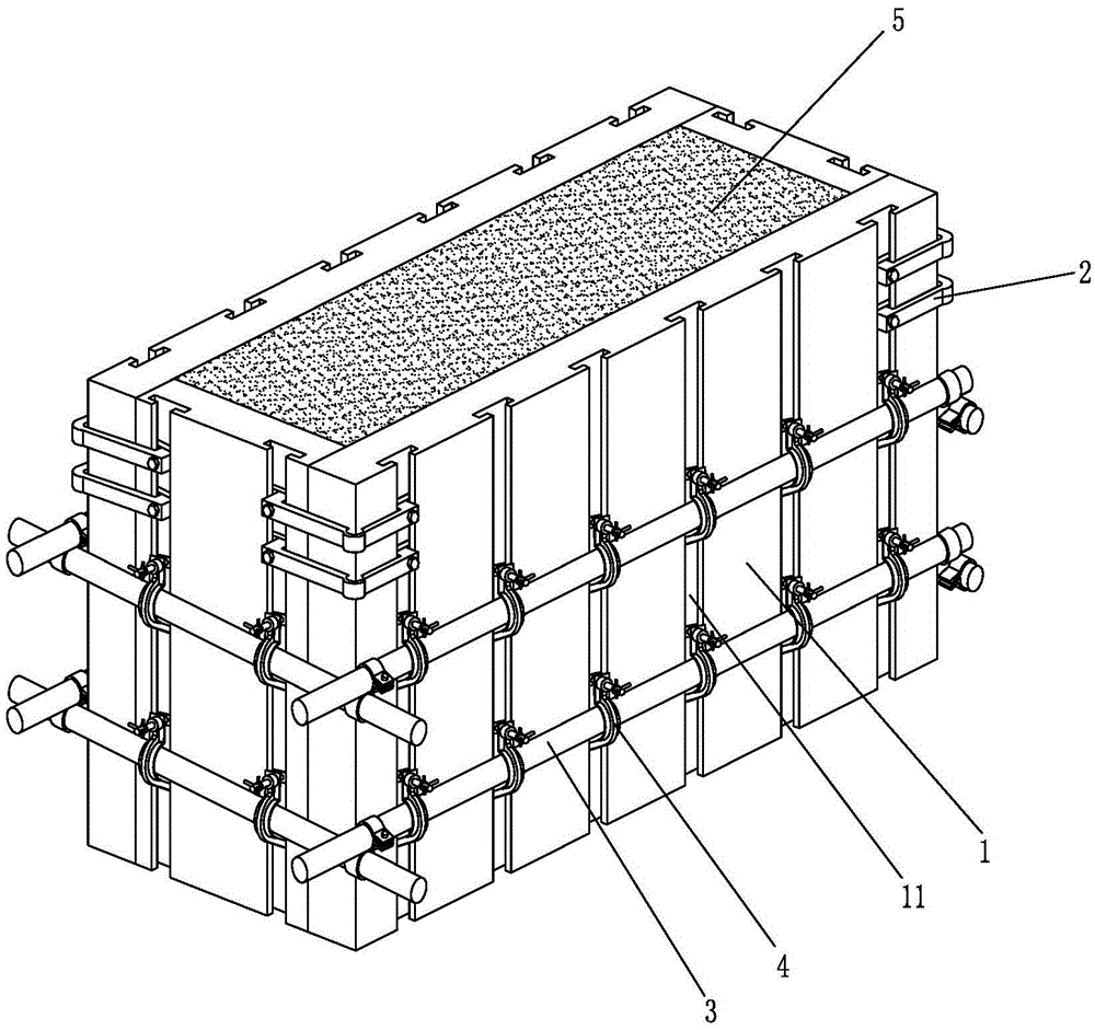 A mold for ramming rammed earth buildings