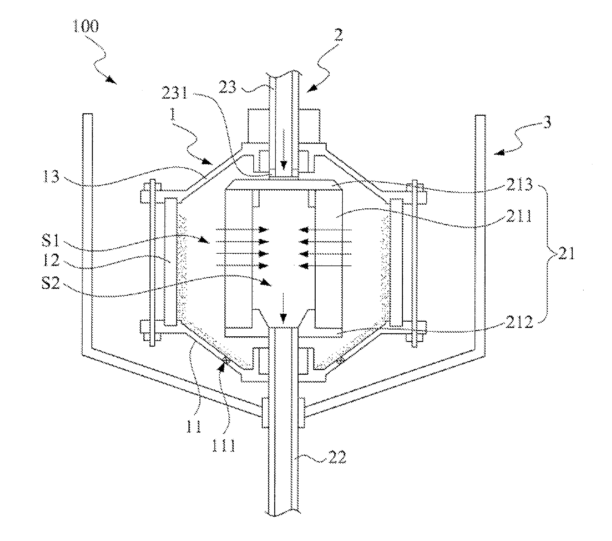 Centrifugal filtering device and method for operating the same