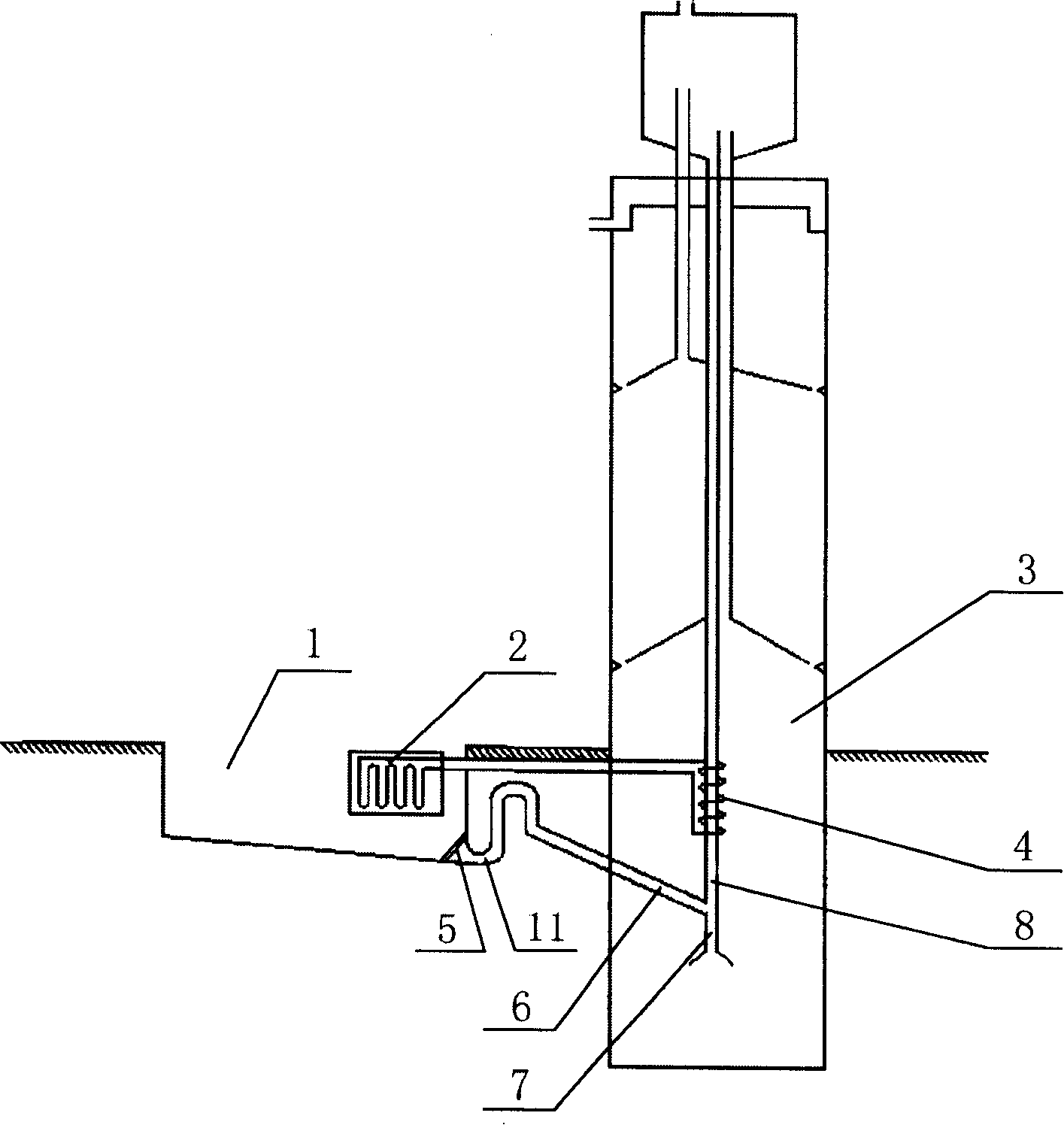 Combined marsh gas fermentation pool