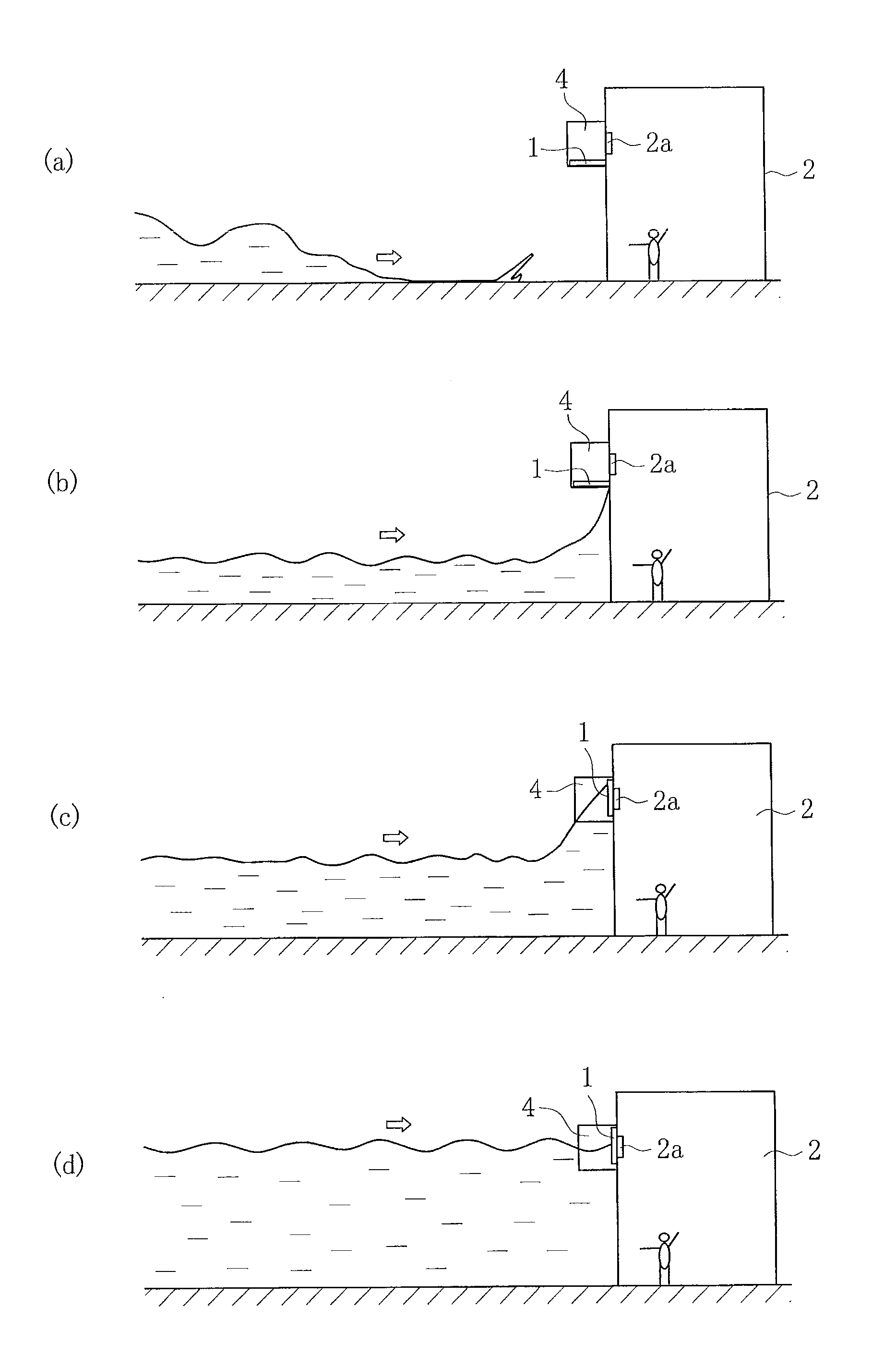 Flap gate-type waterproof panel for wall installation