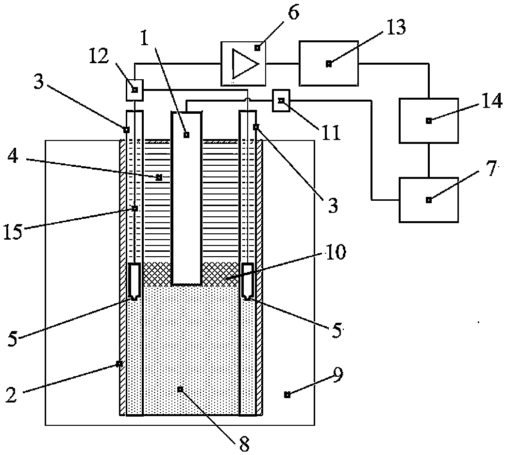 Device and method for measuring concrete overfilling height through preinstalled pipes