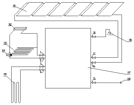Modularized integrated control pipeline solar ground-source heat pump system