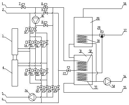 Modularized integrated control pipeline solar ground-source heat pump system