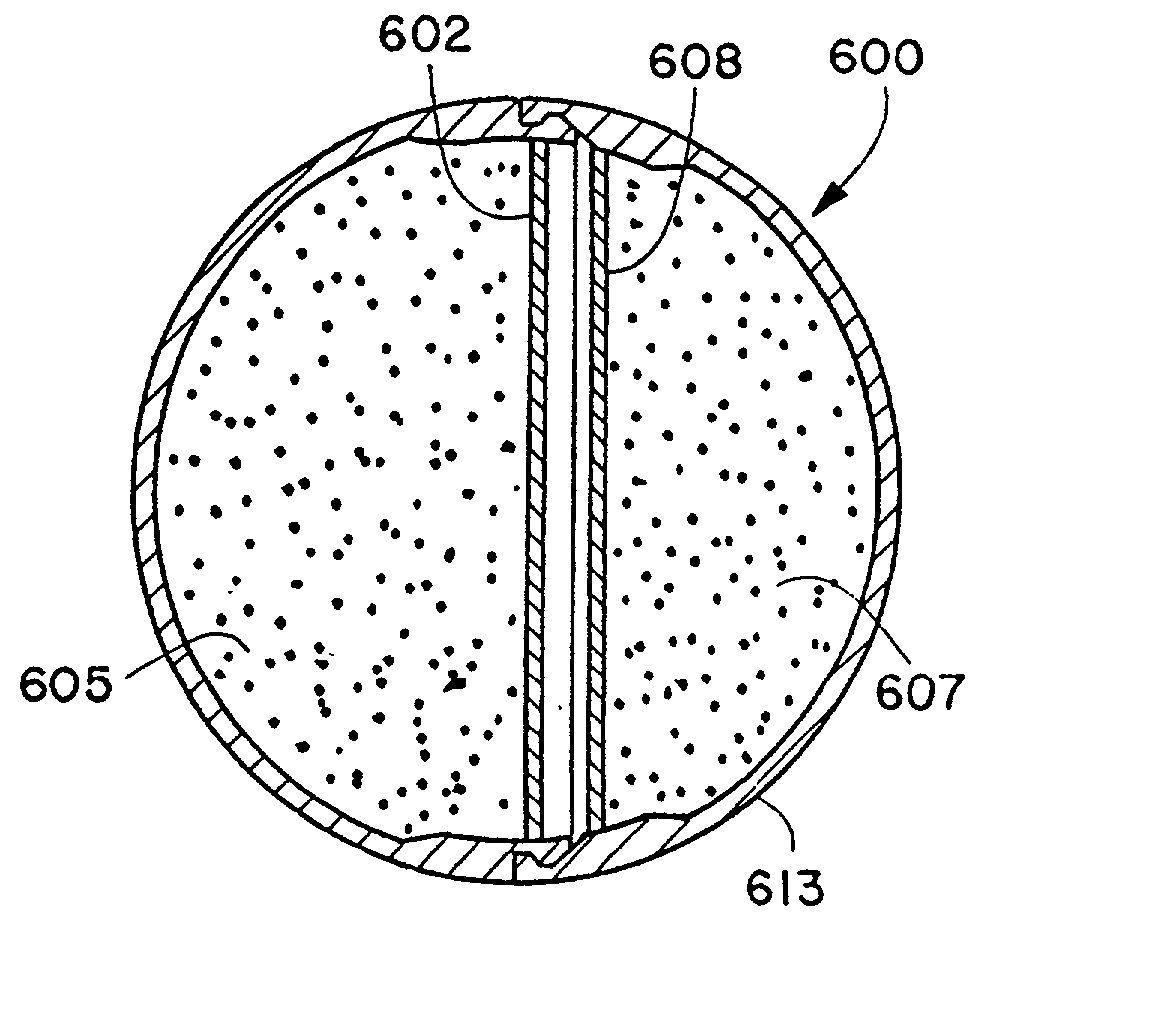 Non-lethal projectile for delivering an inhibiting substance to a living target
