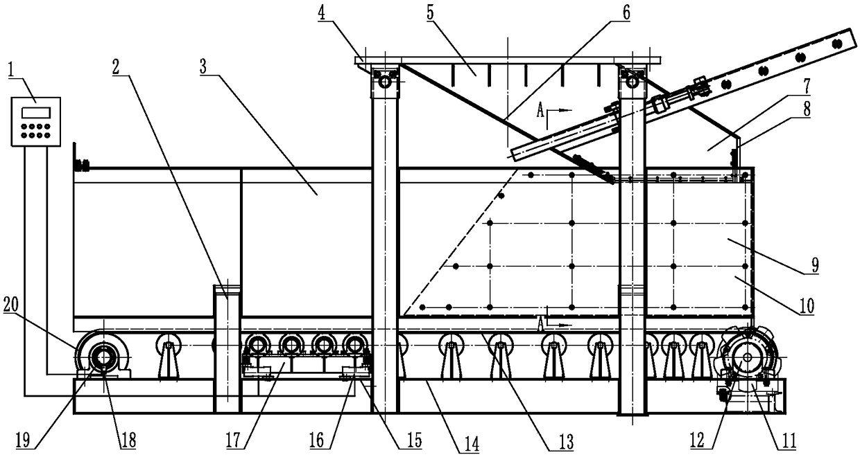 Feeder capable of reversely conveying materials, dropping materials from inclined side, reducing interferences and dynamically weighing and metering