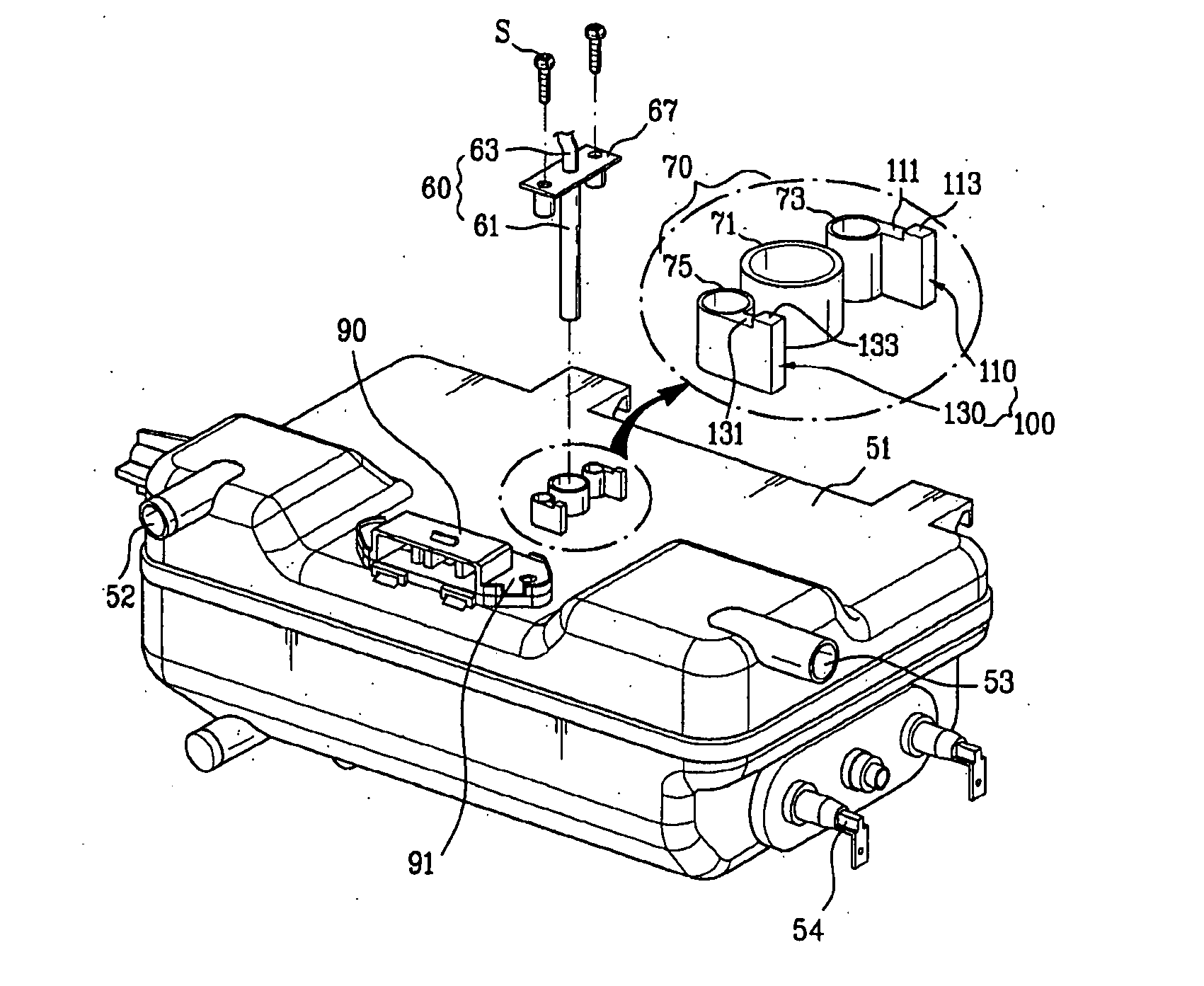 Structure for Mounting Temperature Sensor of Steam Generation Apparatus in Drum Type Washer