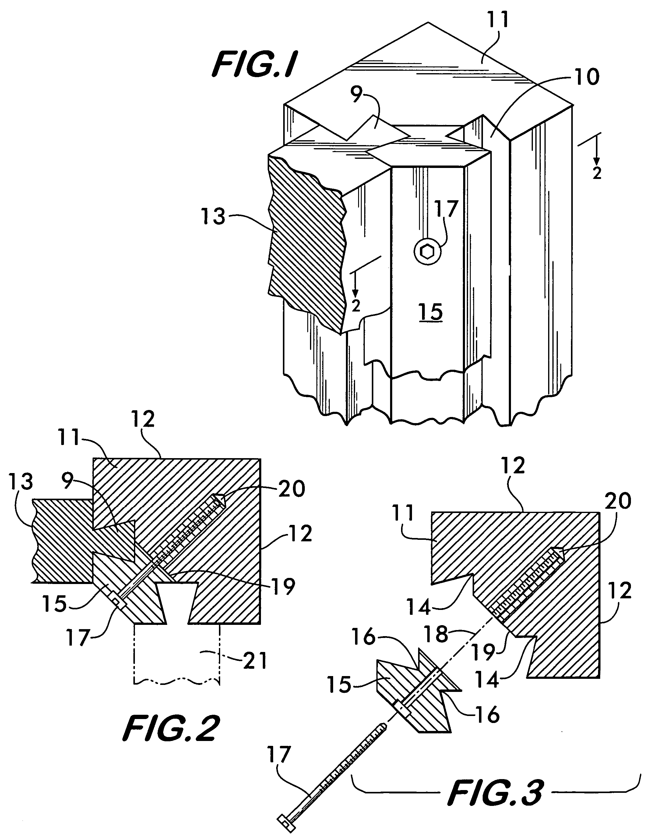 Releasable dovetail corner joint