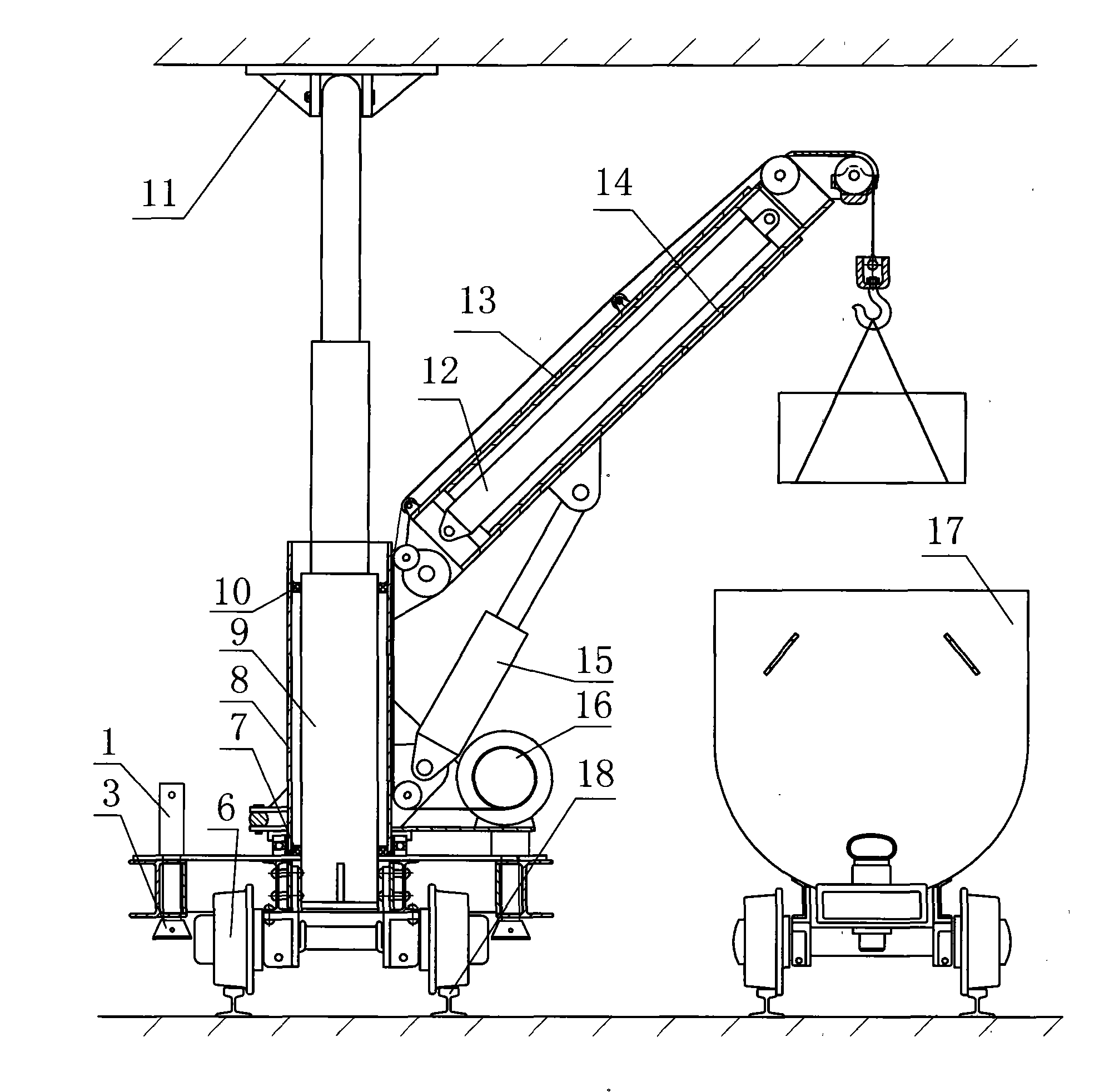 Underground special hydraulic loader