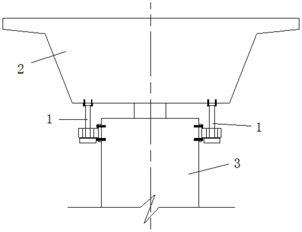 Device for preventing beam type bridge from overturning