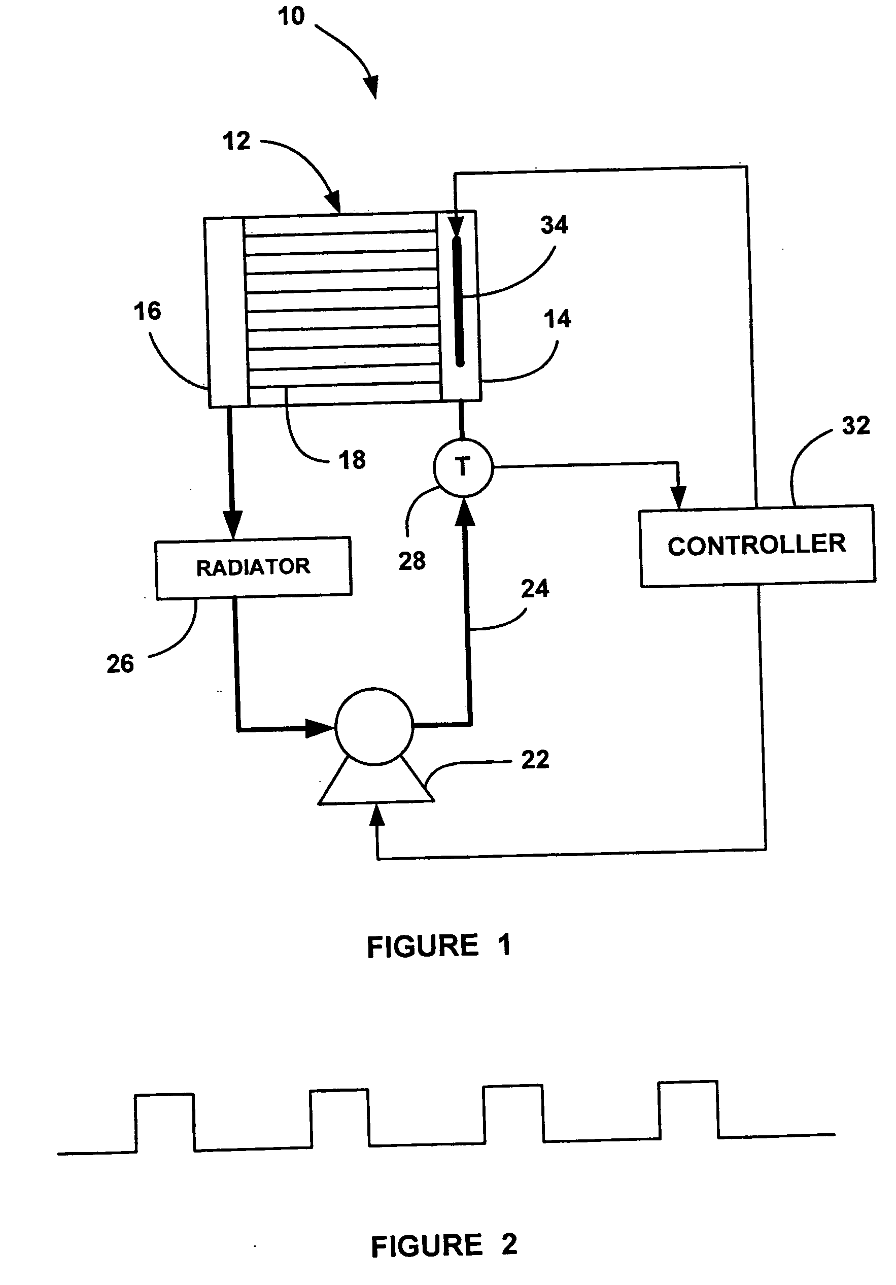 Pulsed coolant control for improved stack cold starting