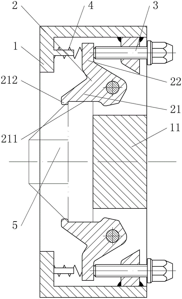 Clamping and positioning device for flange