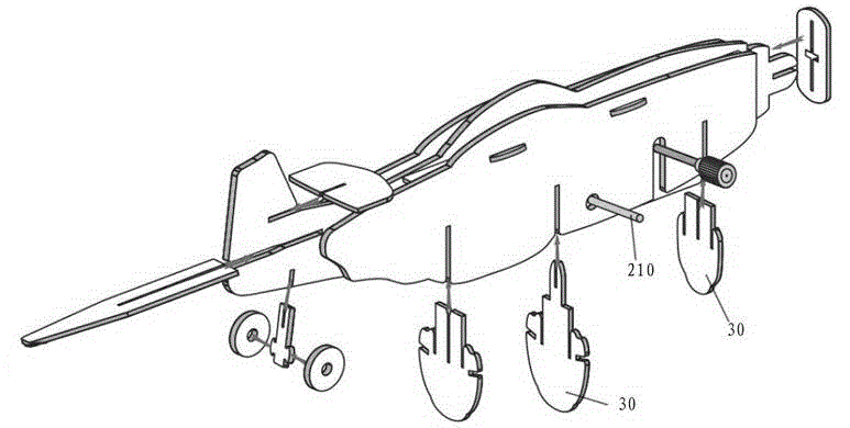 A combined three-dimensional splicing toy comprising a driving unit