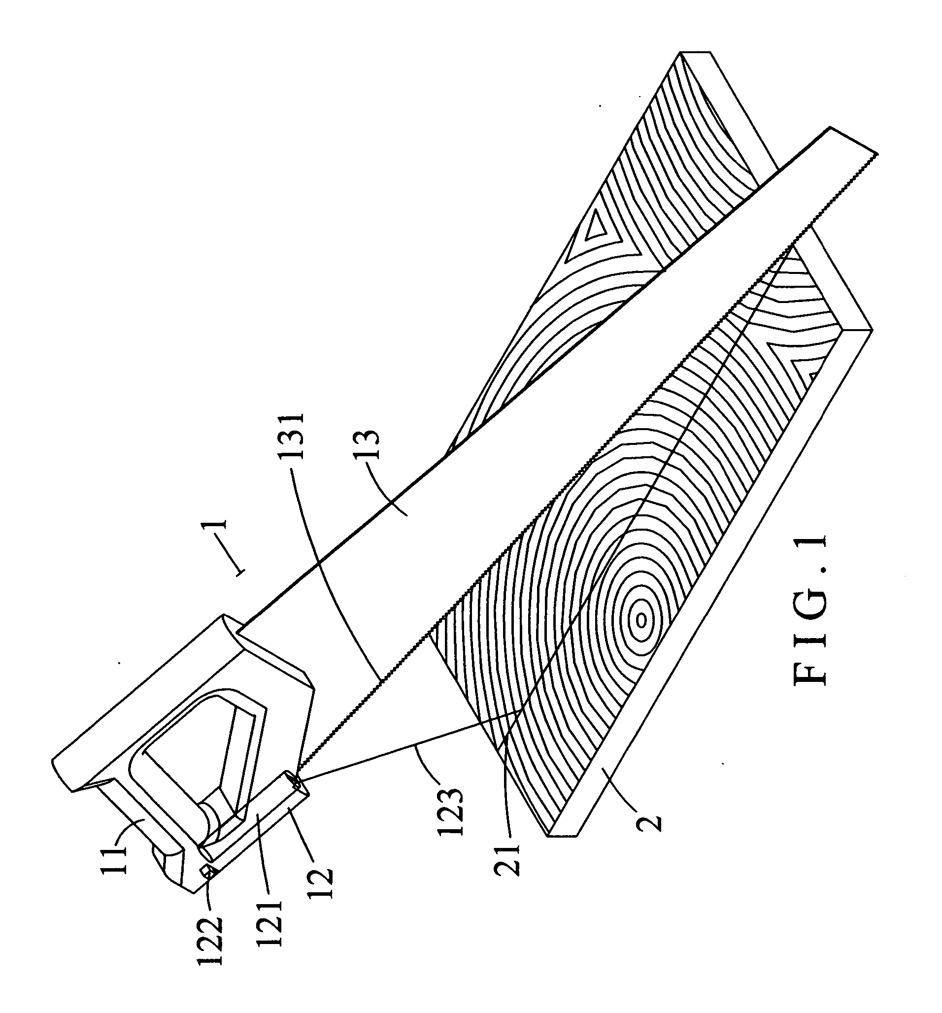 Handsaw having sawing guide function