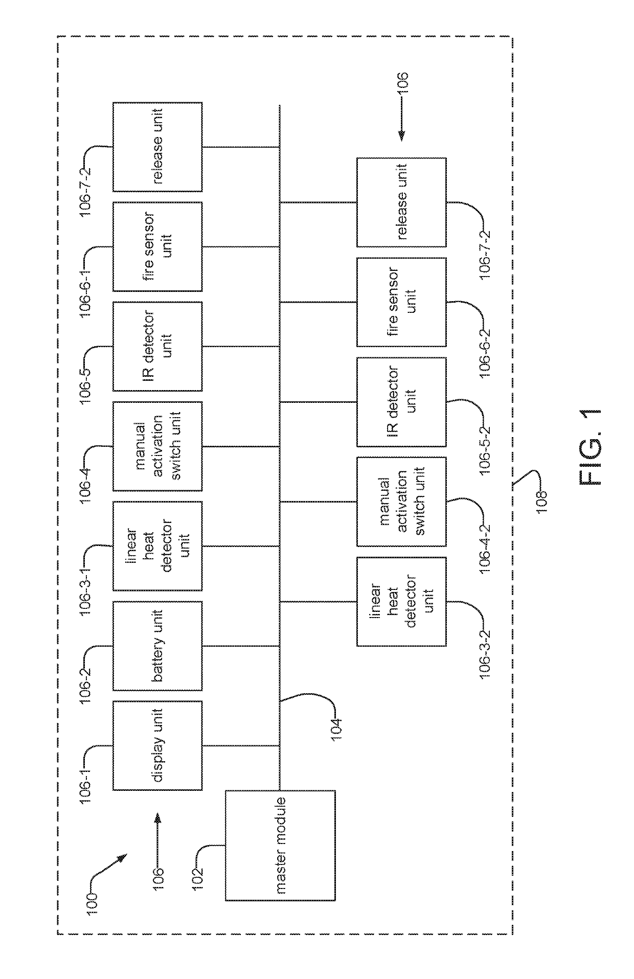 Addressing method for slave units in fire detection system