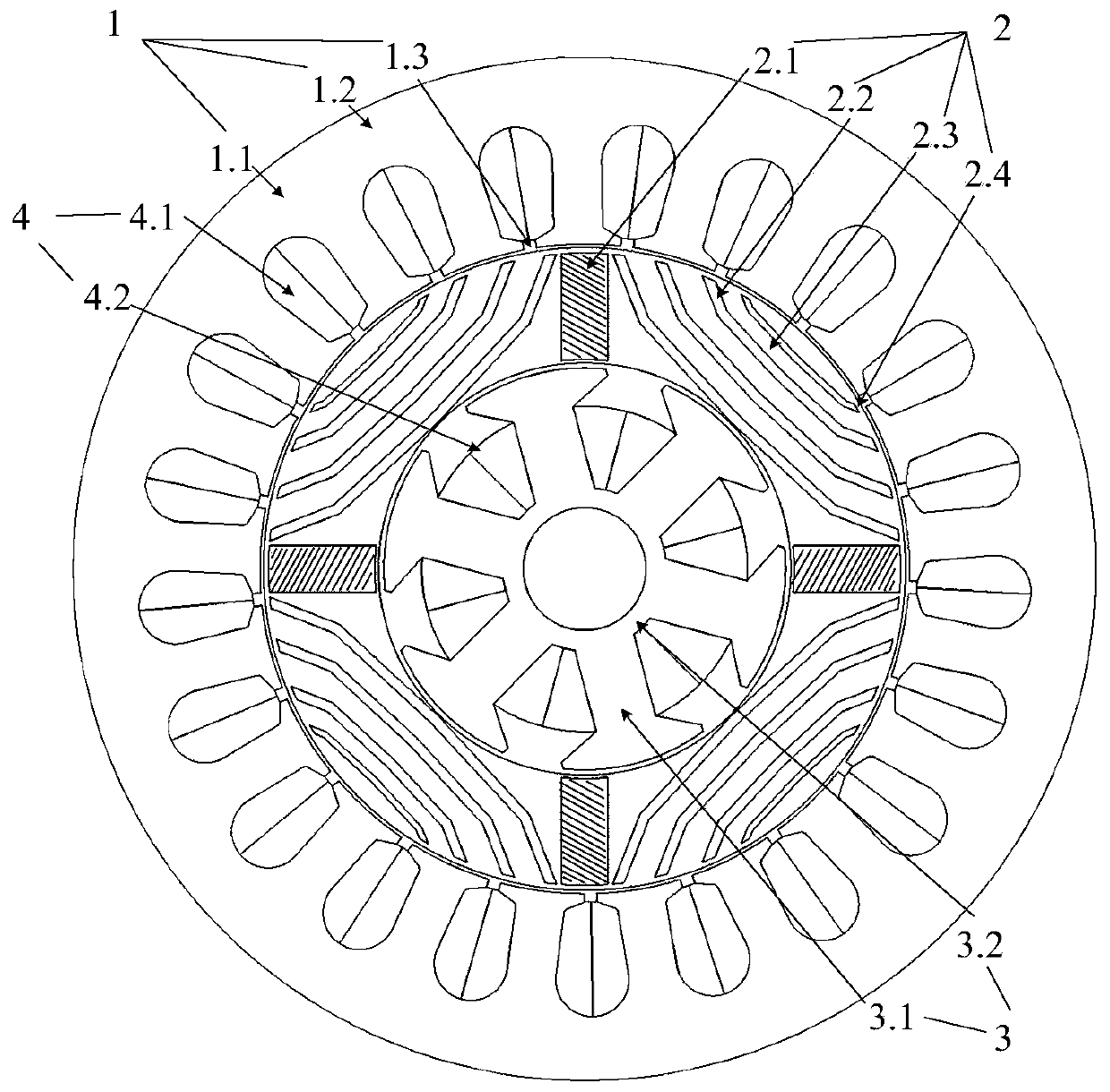 A Double-Stator Magnetic Concentration-Reluctance Hybrid Rotor Motor