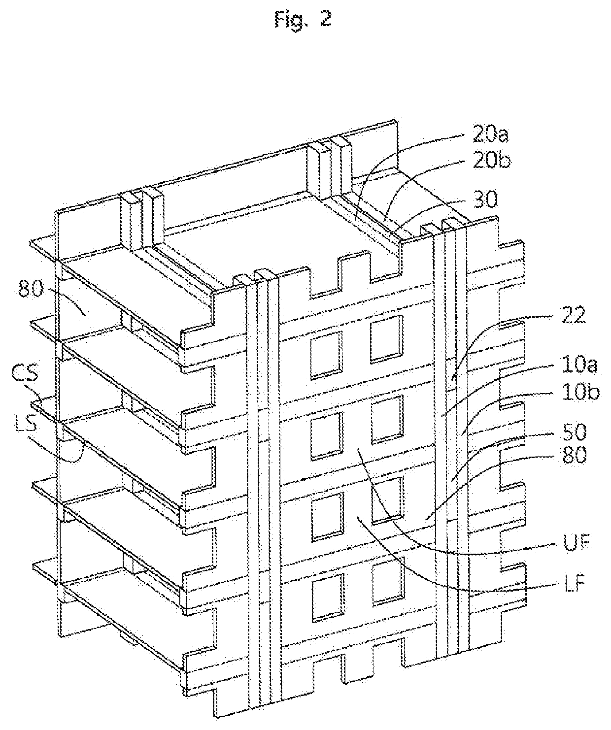 Maisonette type apartment house design structure for reducing noise between floors and allowing easy remodeling