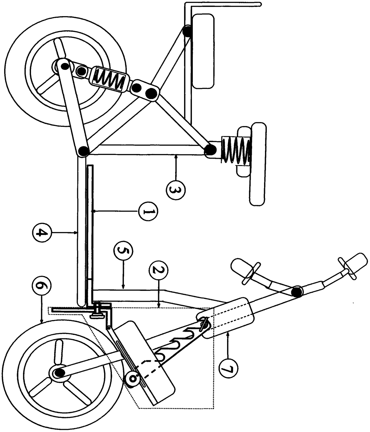 Dual-footboard device for electric two-wheeled/three-wheeled vehicles