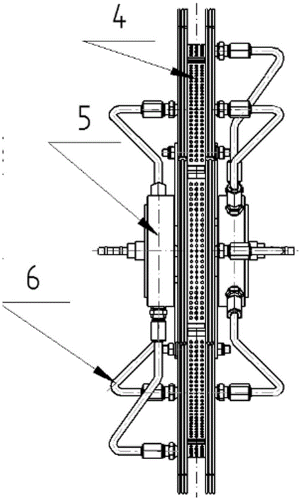 Butt joint circular seam reverse side gas shielding device for barrel fusion welding