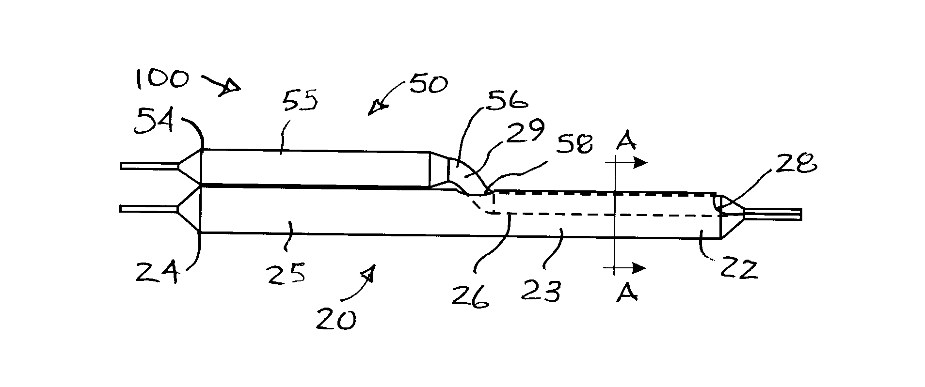 Bifurcated dual-balloon catheter system for bifurcated vessels
