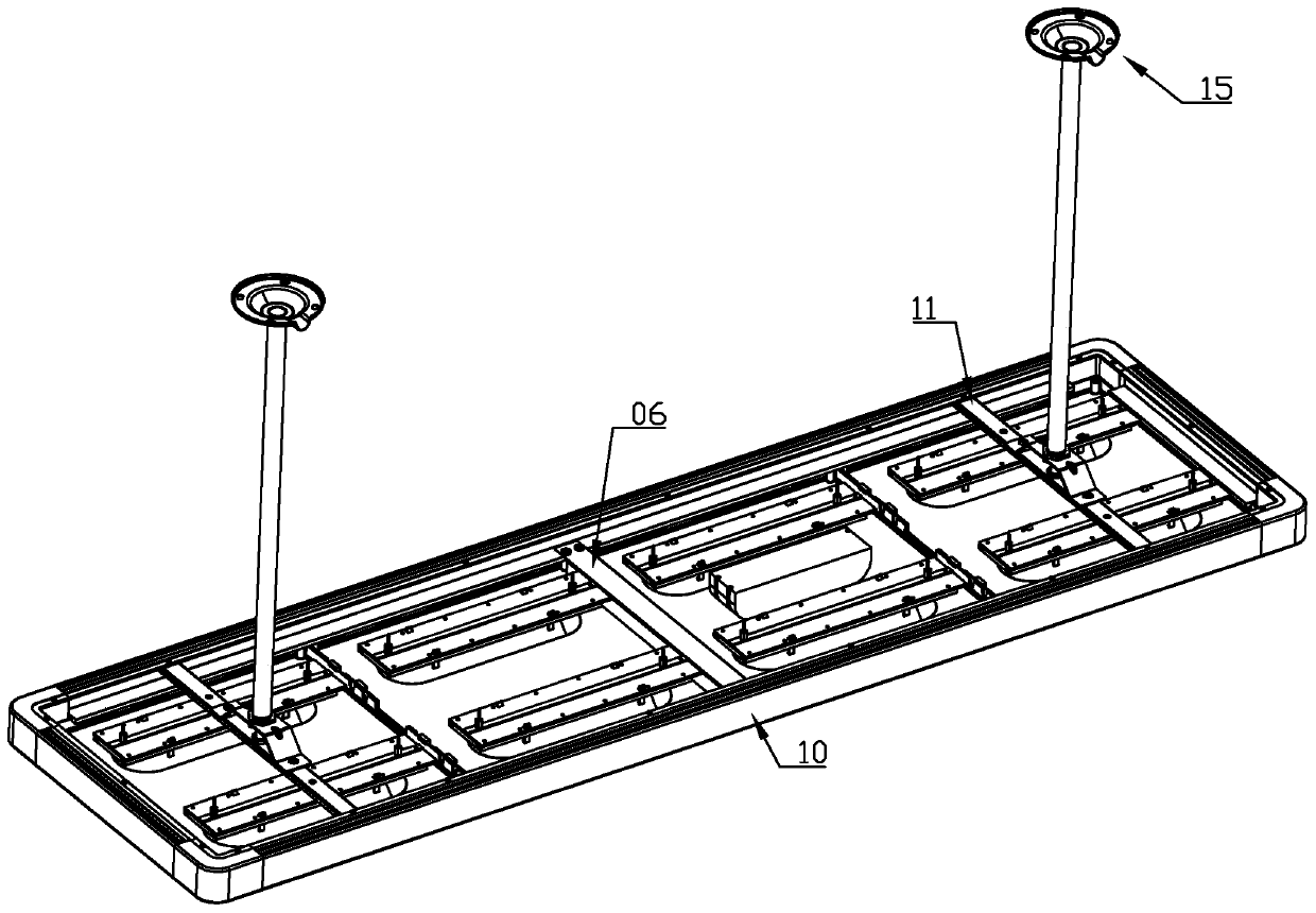 Suspension type mold grid LED classroom lamp and using method thereof
