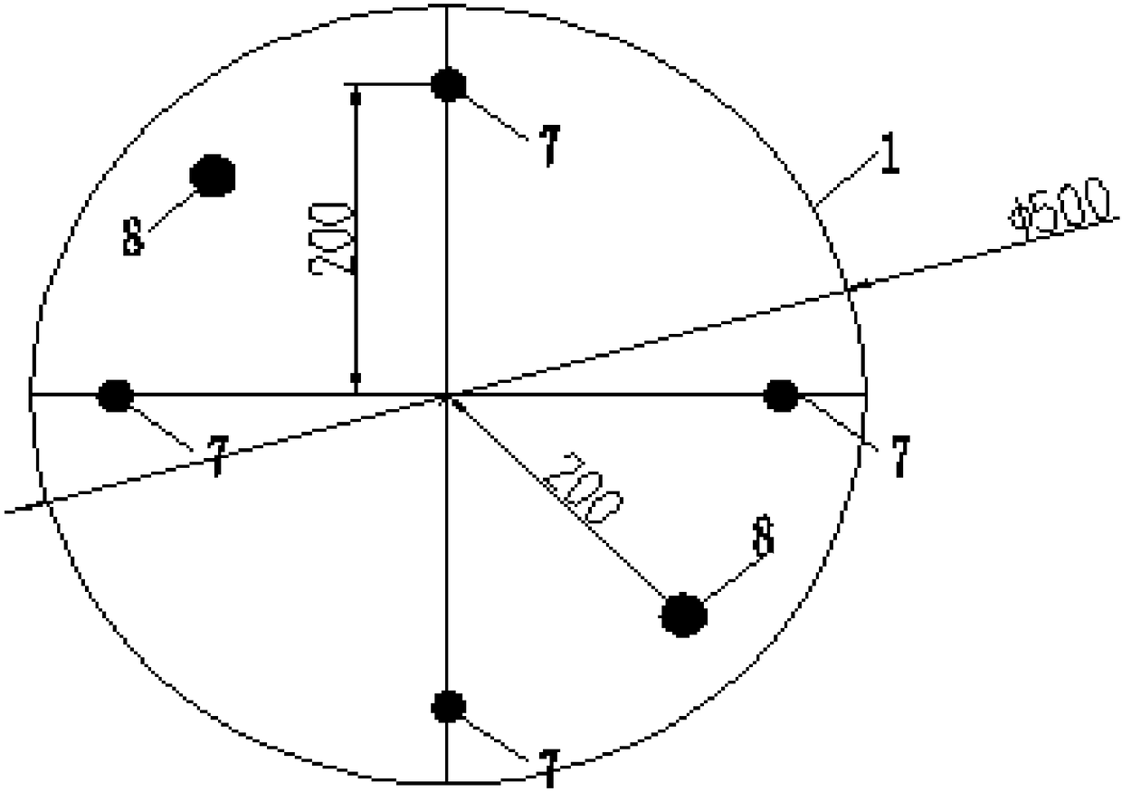 Anti-flipping device for lifting and lowering secondary liner auxiliary disc of frozen deep shaft