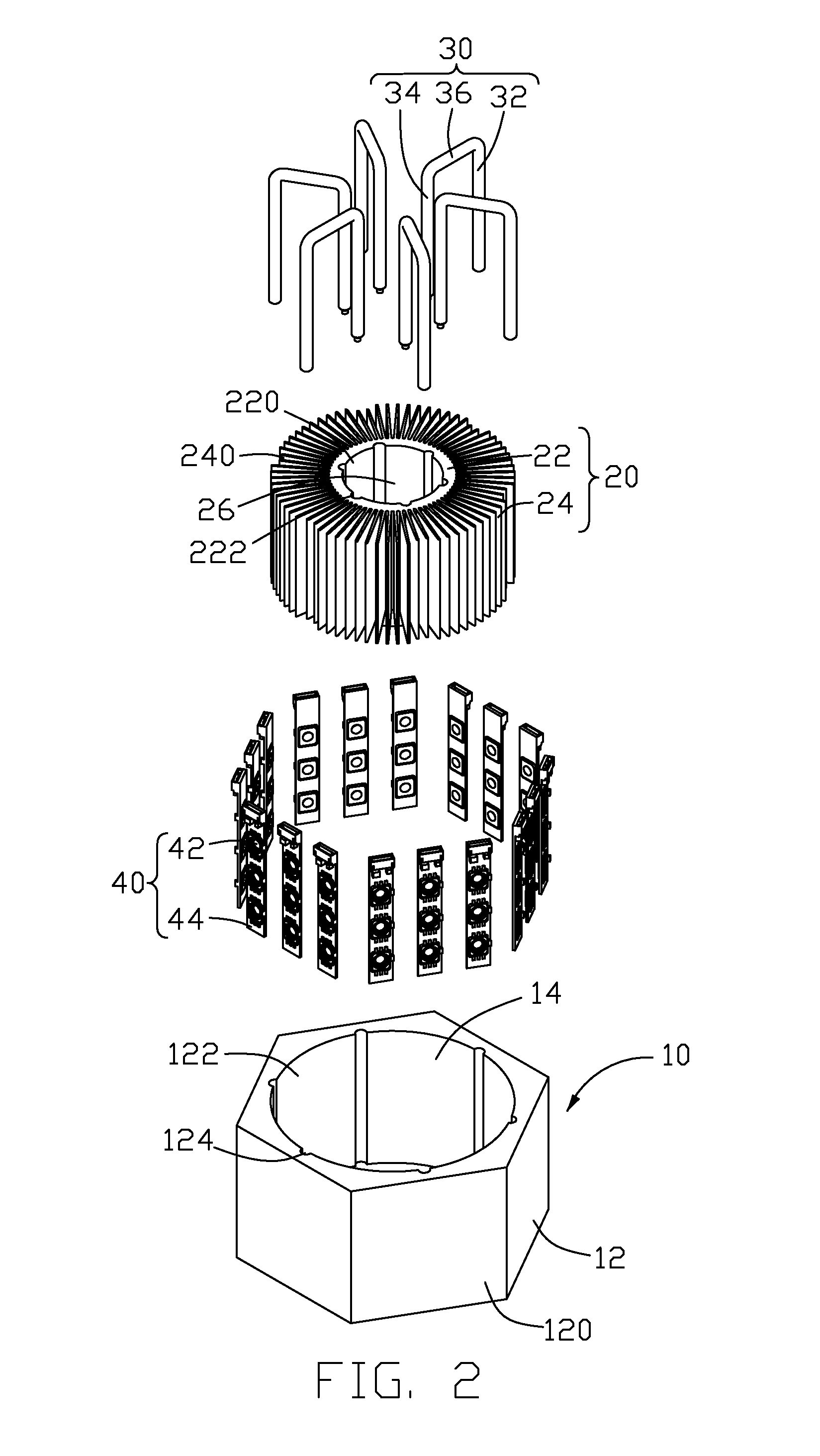 LED lamp with a heat sink assembly