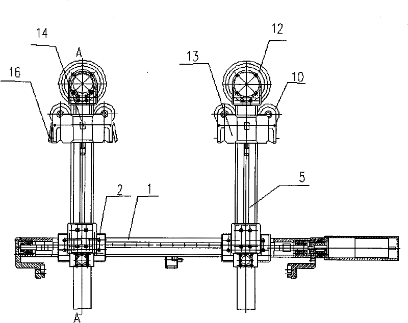 Robot for polling transmission line