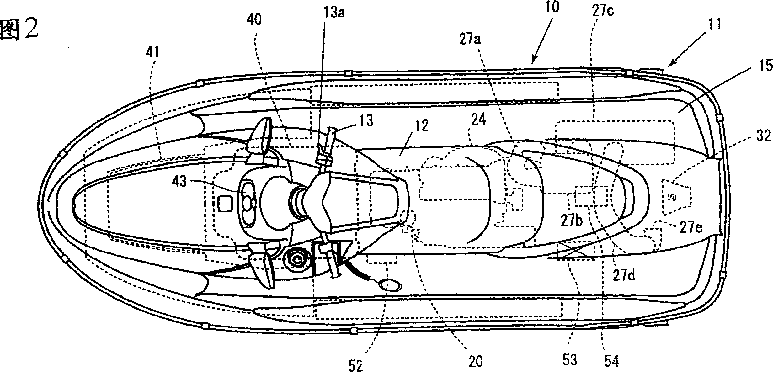 Electric component installation structure for boat