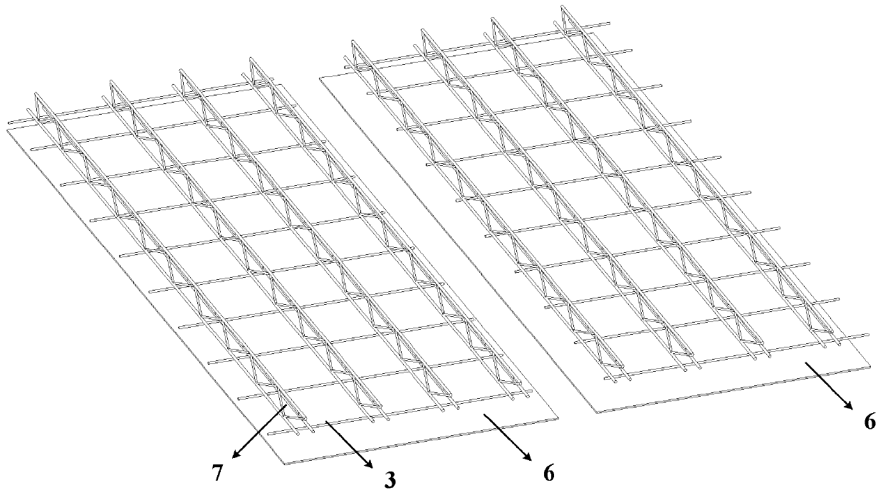 Precast concrete ultra-thin two-way load-bearing prefabricated reinforced truss composite floor