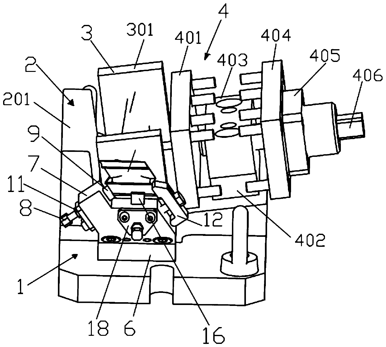 Clamp of aero-engine turbine blade shroud thinning part and machining method thereof