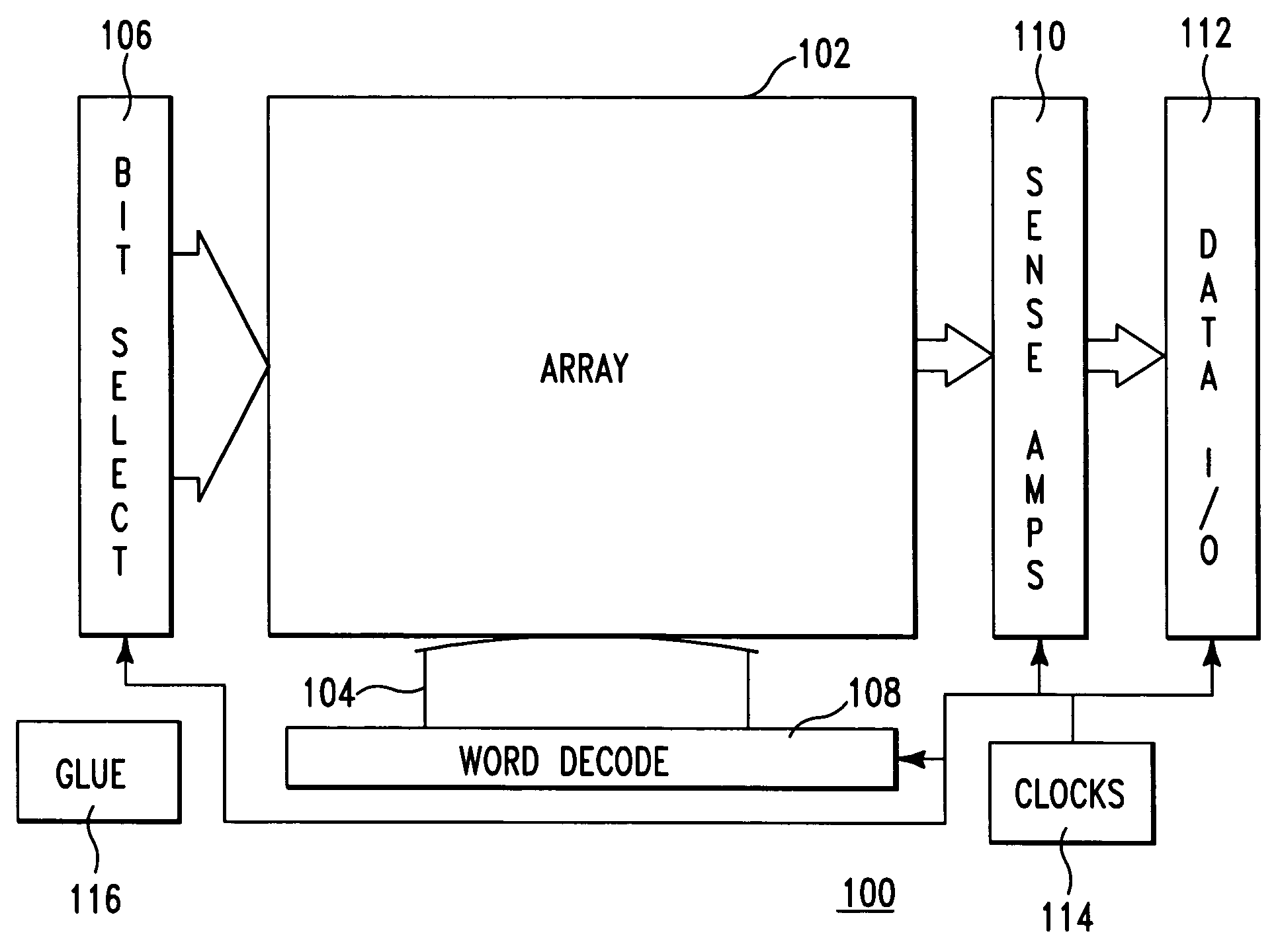 Integrated circuit chip with improved array stability