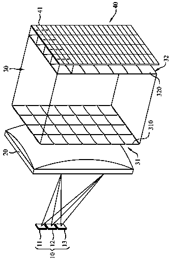 High-efficiency head-up display lighting system using three-primary-color light source