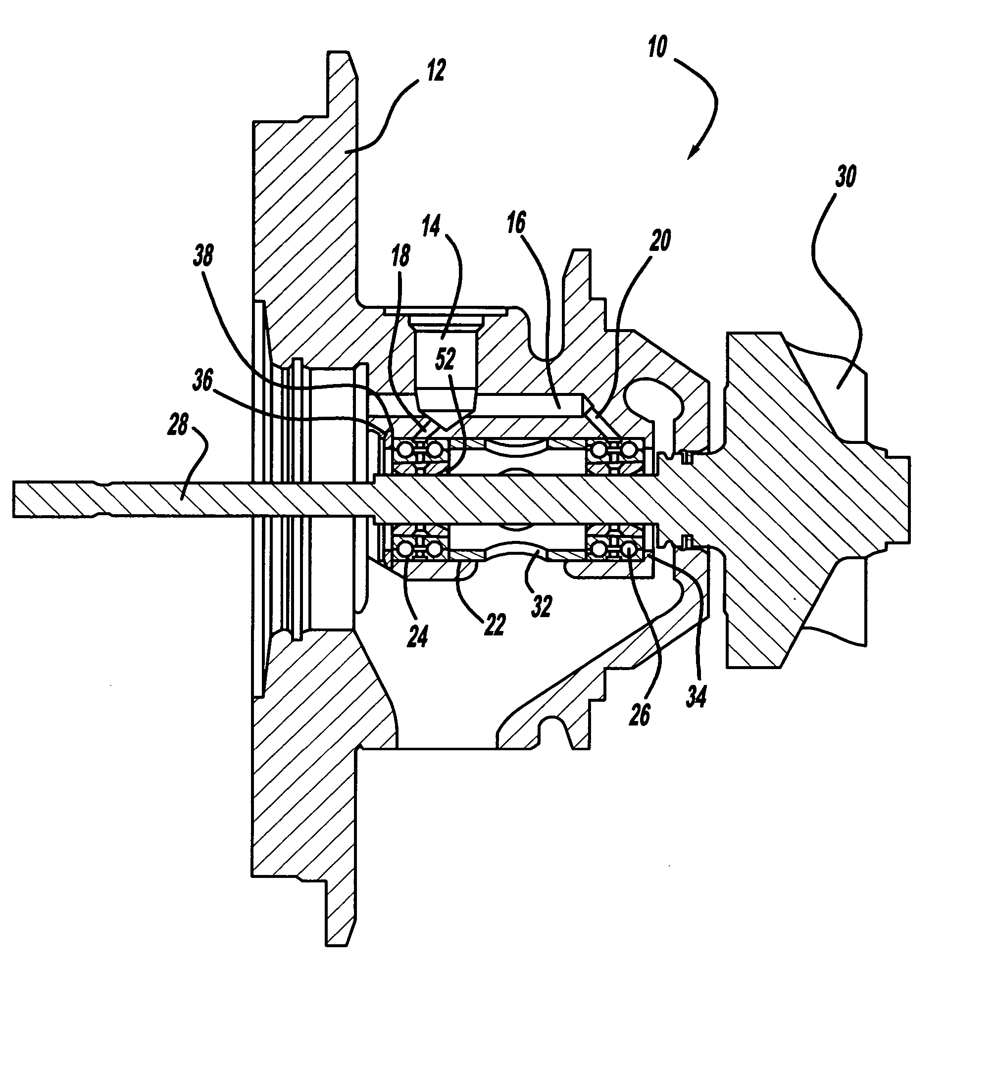 Combination hydrodynamic and rolling bearing system