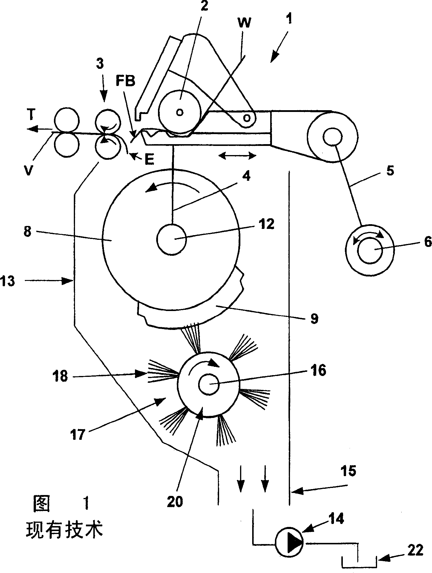 Device for cleaning a combing segment in a combing machine