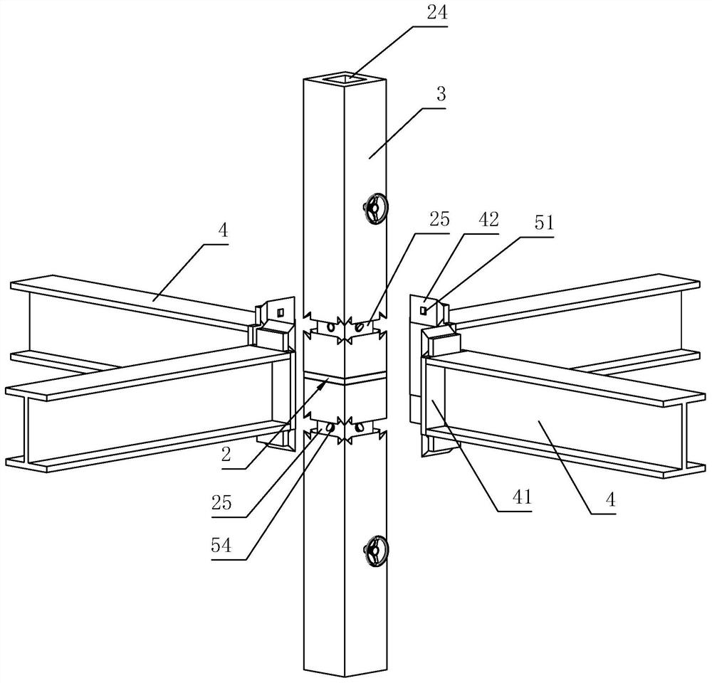 Fabricated building frame hollow column joint structure and construction method thereof