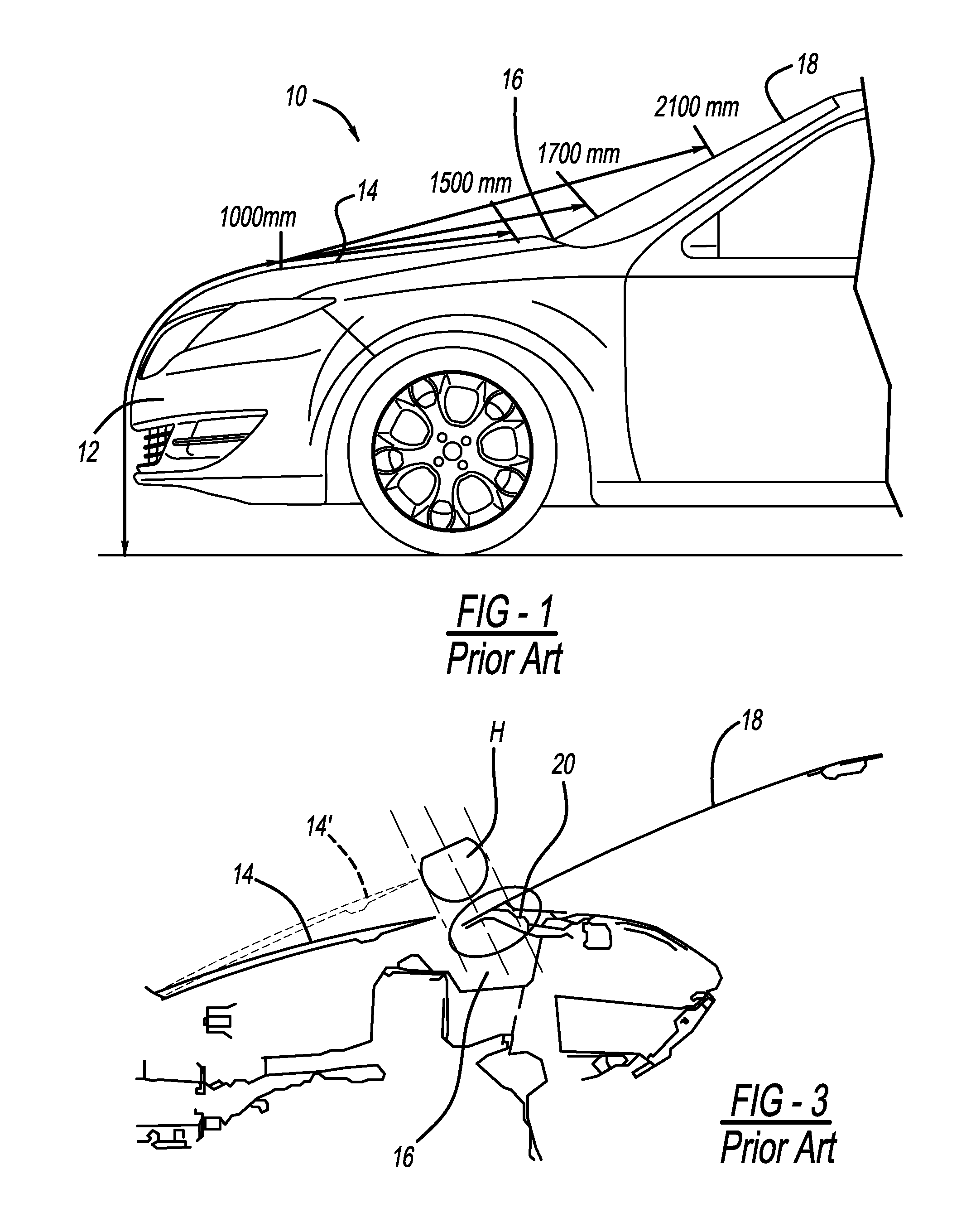 Deployable vehicle hood extender for pedestrian protection