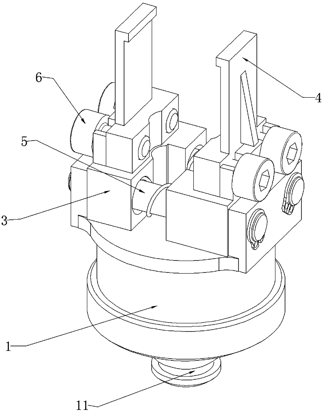 Micro clamping finger air cylinder and drive method thereof